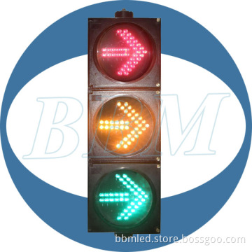 200mm Arrow LED Traffic Light with Fresnel Lens